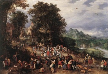  Elder Painting - A Flemish Fair Flemish Jan Brueghel the Elder